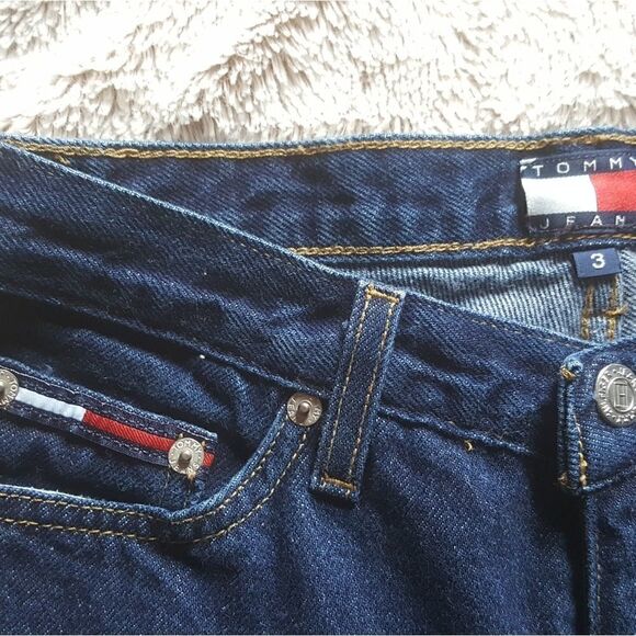 Tommy Hilfiger Vintage Jeans Bootcut Womens Size 3 Dark Wash - Picture 6 of 8